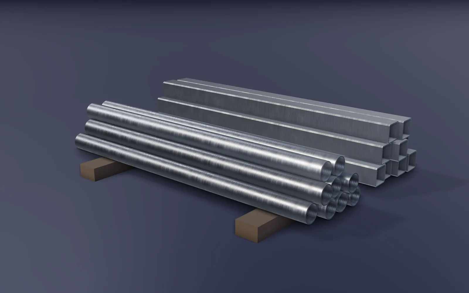 Studio render of Steel Profile & Pipe