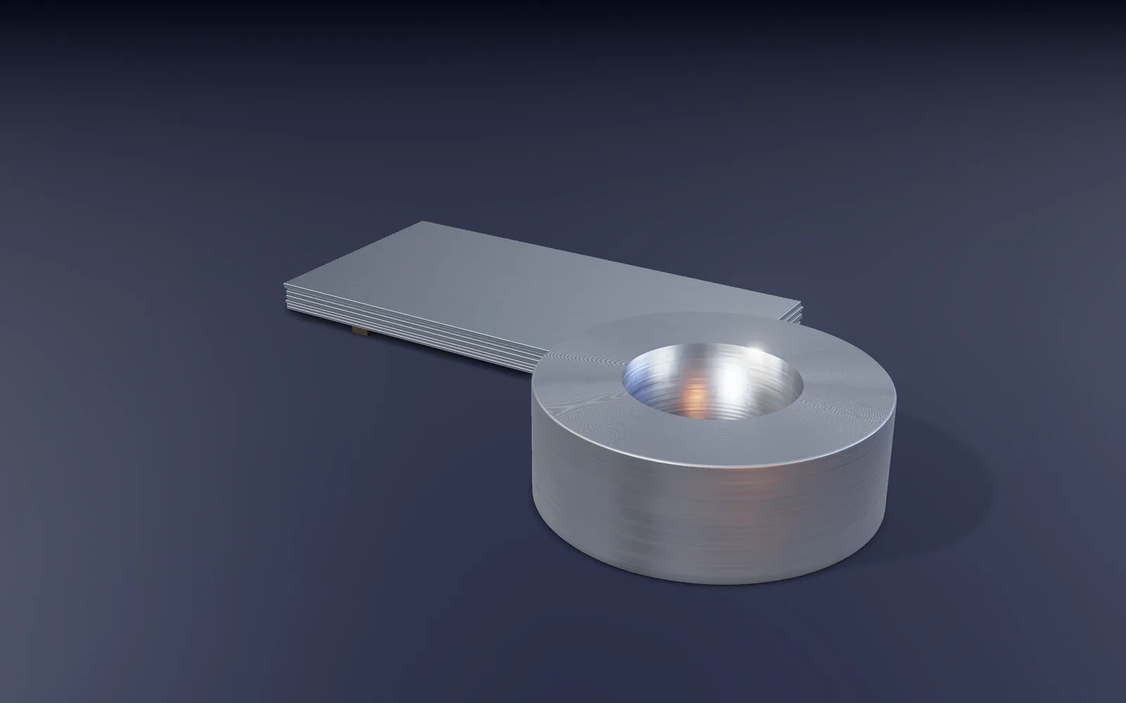 Studio render of Steel Sheet / Plate